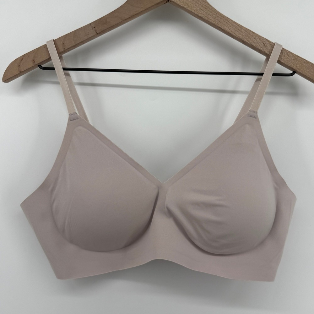 EBY Relief Wireless Bra Light Pink Women L Wire Free Supportive Seamless Comfy
